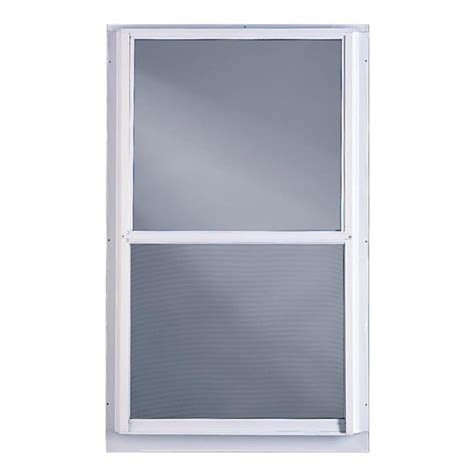 This screen features a roll-formed aluminum frame for durability and a charcoal fiberglass screen cloth that allows light and fresh air to enter while keeping insects outside. . 28 x 55 storm window